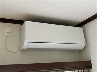 茨城県取手市　単三切替・エアコン設置工事1