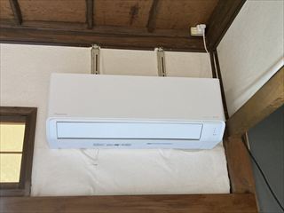 茨城県常総市　家庭用エアコン交換・防犯カメラ設置工事