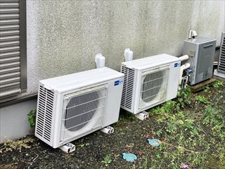 茨城県つくば市　家庭用エアコン交換（４台）・エアコン新規設置（１台）・屋外コンセント増設工事