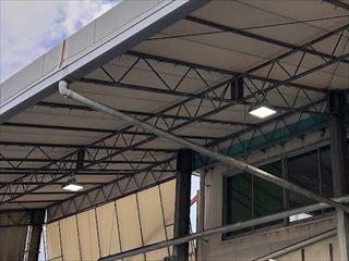 千葉県市川市　オフィス用防犯カメラ設置、屋外照明交換工事