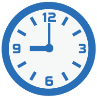 7時の時計