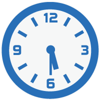 17時30分の時計